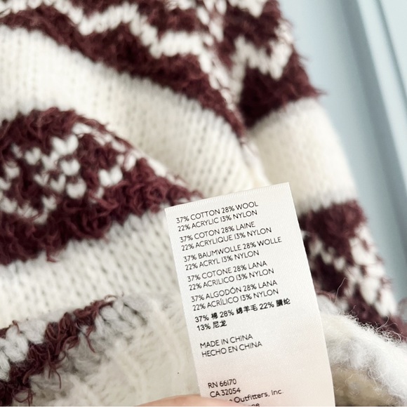 NWT Free People Check Me Out Pullover Sweater in Winter Fog Combo - Picture 5 of 7